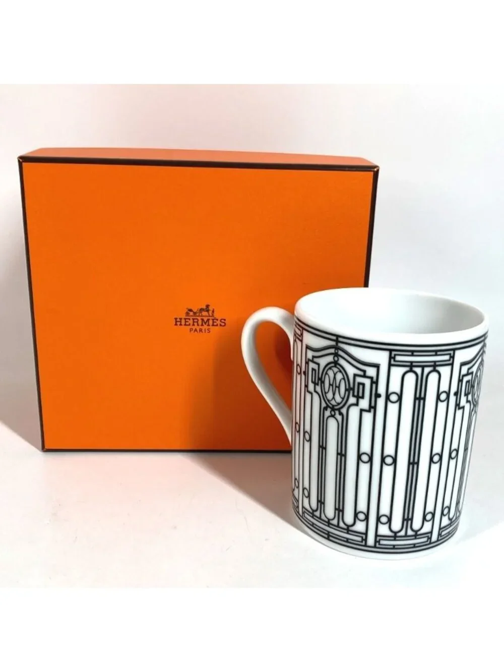 Hermes Mug Deco Ceramic White